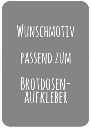 Trinkflaschenaufkleber 10 x 7 cm mit Wunschmotiv passend zu den Brotdosenaufklebern