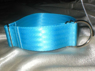 Zugstopp, Halsband, 4cm, Gurtband eisblau