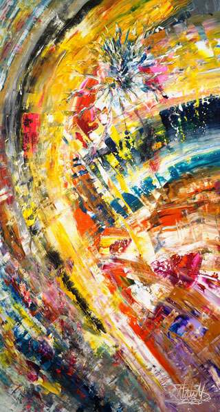 portrait format artwork - large abstract painting art for sale