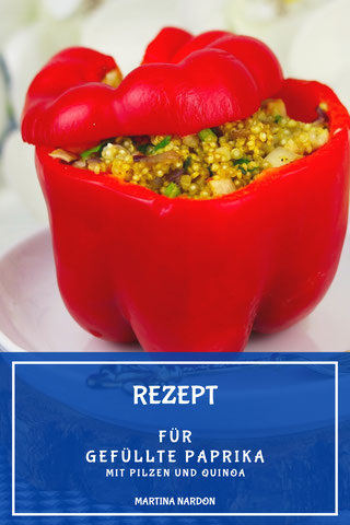 Gefüllte Paprika mit Pilzen und Quinoa