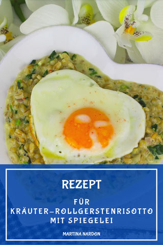 Kräuter-Rollgerstenrisotto mit Spiegelei