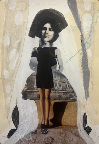 OUTSIDE...SHADOW, Mixed Media on paper, 42 x 30 cm, 2025