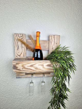 kleines Weinregal für wein/Sekt