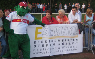 Sponsor beim Fussballspiel: E Service Stefan Kübler GmbH - Ihr Elektriker aus Wernau