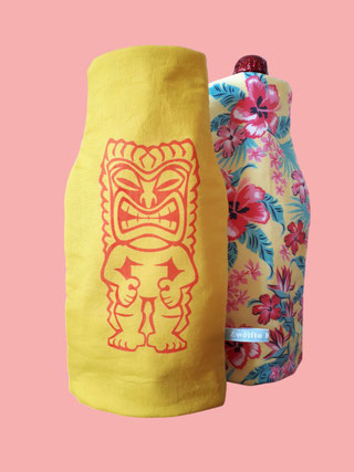 Flaschenkühler Bottle Cooler floral Tiki Hawaii