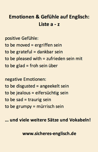 Gefühle und Emotionen auf Englisch Englisch lernen