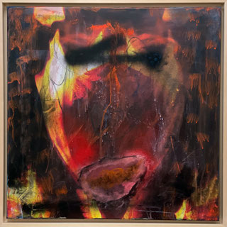 'F****** 2020: October' (mixte on canvas, 60 x 20cm)