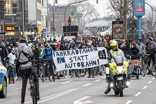 Hamburg, Rikscha, Fahrraddemo