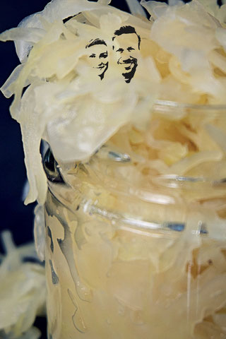 Gesundes Sauerkraut während der Fermentierung