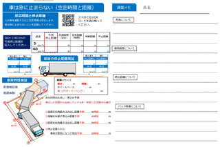 ▲上記PDFの内容　スマホを使った停止距離検証ツール