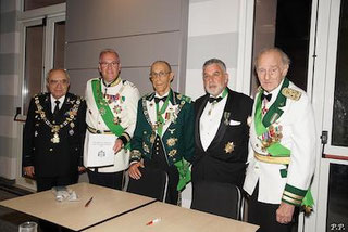 AZ FLAG Tischflagge Lazarus-Orden 15x15cm - Schwarzer Mast Inklusive