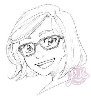 Comic-Portrait in Bleistift