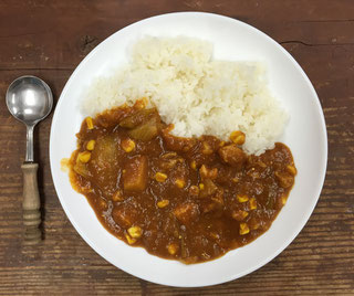 高校生が作ってくれたカレーライス!とっても美味でした!!
