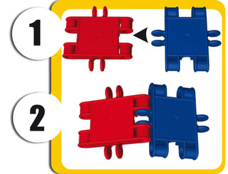CLICS Bausteine Klick-Prinzip Schritt 1 und 2