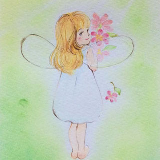 アトリエ絵くぼ 妖精 色鉛筆画