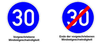 Die blauen Geschwindigkeitszeichen - frag-den-fahrlehrer.de - Und Dein