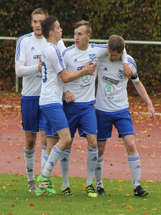 Torjubel zur 1:0 Führung durch Christoph.