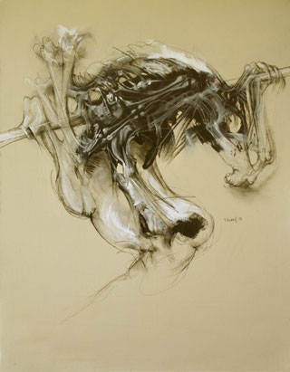 Acrylique/pastel sur toile Dim: 146cmx114cm