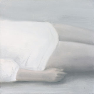 Haut / liegend1 30x30cm 2009 oil on canvas