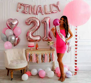Decoración Cumpleaños 21 años - decoracion para fiestas