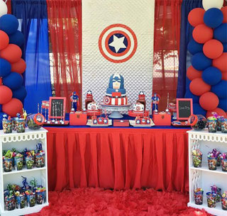 Decoración Fiesta Capitán América - decoracion para fiestas
