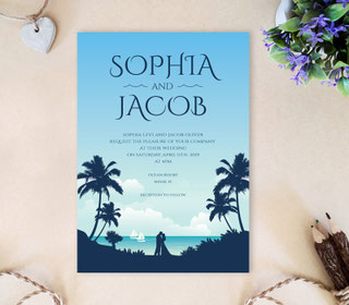 Destination wedding invitations invite Elegant wedding invitations - LemonWedding