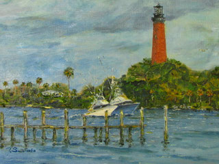 Jupiter Lighthouse, oil/canvas panel, 11X14, $420
