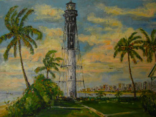 Hillsboro Lighthouse #2, Oil, 11x14, Frame, $400