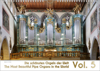 The most beautiful pipe organs in the world is in the bottom 20% of the screen. It is a pipe organ calendar from previous years. The volume number is at the bottom right.