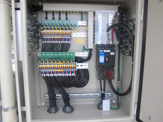 The Connection Box - where the wires are designed in series in order to achieve the desired output voltage or desired capacity.