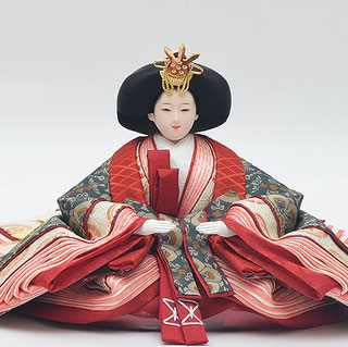 優香作「親王飾り」花鳥梅花文錦　女雛（京十一）