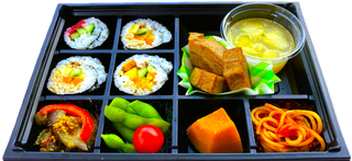 M's Bento  sushi-roll & 8 side dishes