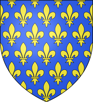 Blason de Philippe Auguste (D'azur semé de fleurs de lys d'or)