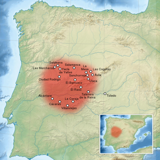 Mapa del territorio y principales ciudades de los Vetones en la península Ibérica/ Wikipedia