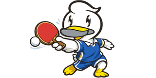 卓球（レシーブ）練習する白鳥くん