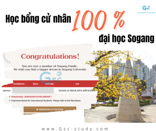 Sinh viên Gsc được học bổng 100% 4 năm đại học Sogang ngành truyền thông