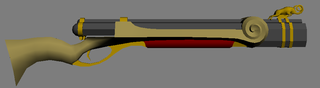 Lowpoly model of a double barrel rifle