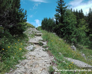 Monatsmotto, Kraftquelle, Berge, Schritt für Schritt, in der Ruhe liegt die Kraft