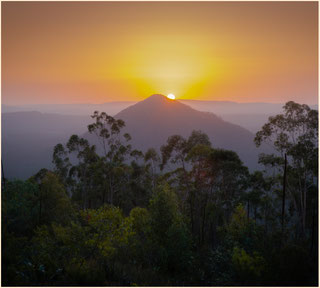 Sunshine Coast, Sunset Mount Beerburrum, Sunset Glasshouse Mountains