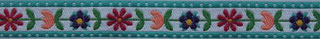 Folky Blumen grün Breite 10mm