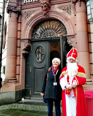 Mon groupe a rencontré St Nicolas pendant une visite guidée (2019)