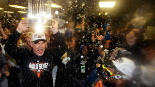 La festa a Bruce Bochy (EZRA SHAW/GETTY IMAGES)