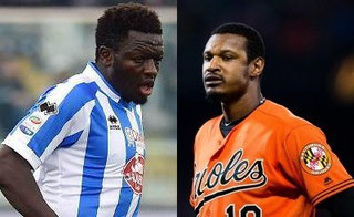 Nella foto a sinistra Sulley Muntari a destra Adams Jones