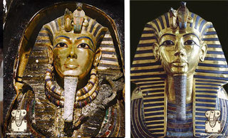 Restoration of all Tutankhamun masks (-1345 to -1327 BC). Discovered in 1922.