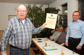 Walter Sauer wurde für 50 Jahre Mitgliedschaft geehrt