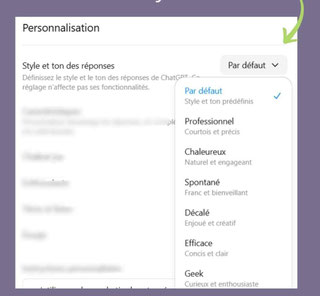 astuce ChatGPT personnalisation du style et du ton