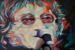 Moderne zeitgenössische Kunst. Acrylbilder, Porträts mit dem