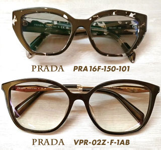 ◎フレーム(上):PRADA(プラダ)/モデル:PRA16F-150-101 ◎フレーム(下):PRADA(プラダ)/モデル:VPR-02Z・F-1AB