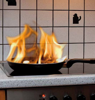 Fettbrand / Friteusenbrand - Brandschutz und Sicherheitstechnik Thelen