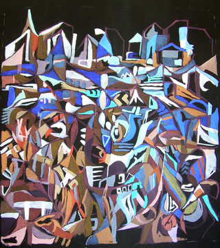 acrylique sur toile 2'X2'